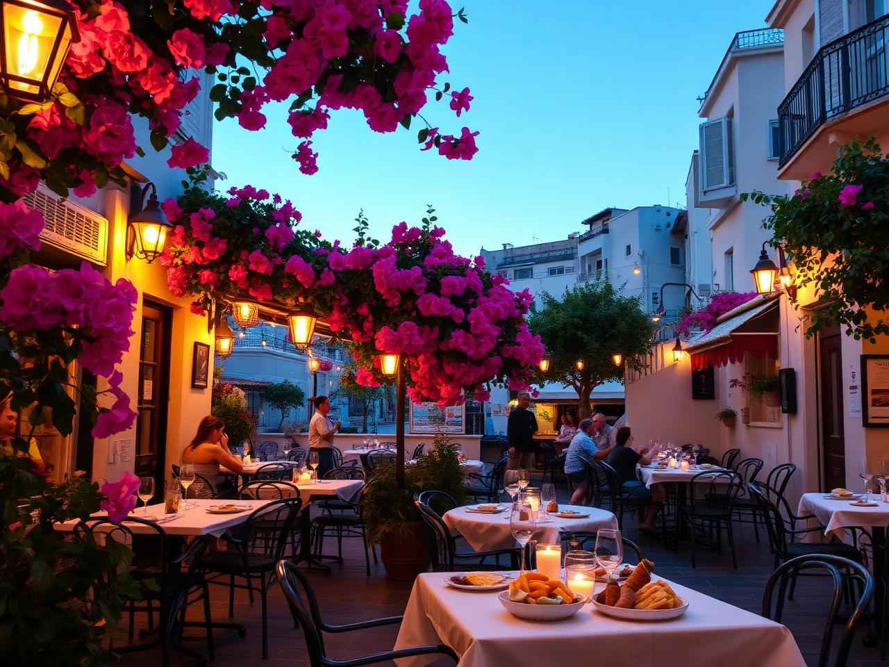 Rooftop dinner for two with Acropolis view