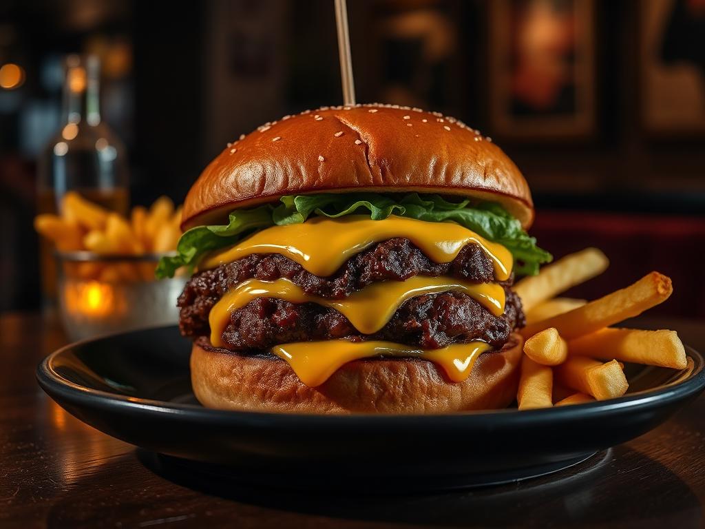 Double smash burger + fries for two