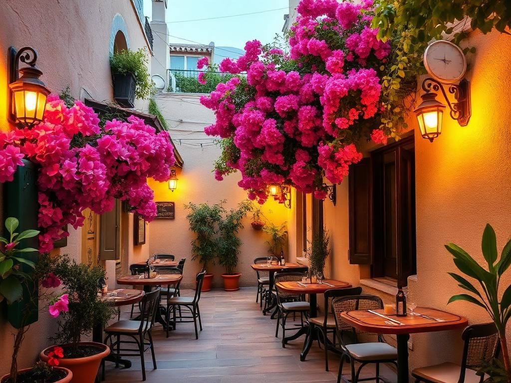 Greek wine tasting in a hidden courtyard